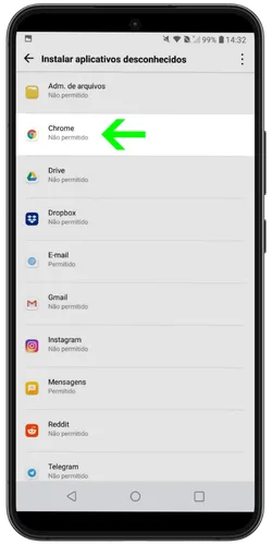 Instalar aplicativos desconhecidos