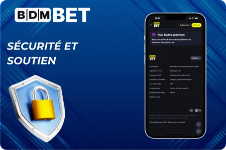 Securite et support dans la BDMbet app
