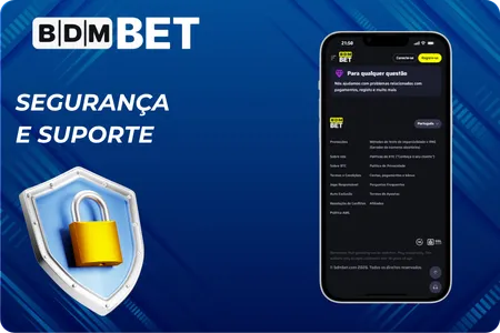 Seguranca e suporte na BDMbet mobile