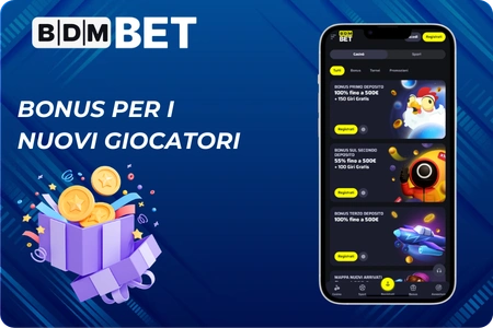 Bonus per i nuovi giocatori BDMbet