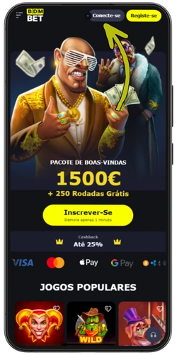 Procuras o botao entrar