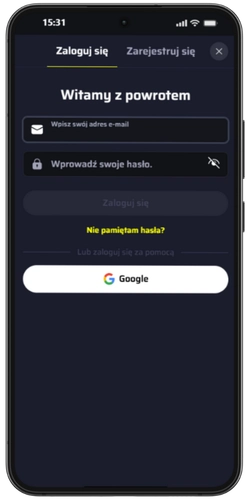 Wpisujesz email i haslo